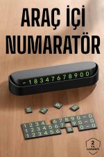 Araç İçi Numaratör Numaralık Torpido Üstü Açılır Kapanır Telefon Numarası Bırakma