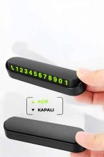 Araç İçi Numaratör Numaralık Torpido Üstü Açılır Kapanır Telefon Numarası Bırakma - Görsel 4