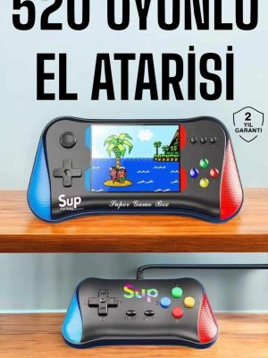 Retro 500 Oyunlu Nostaljik Oyunlu El Atari Gamebox Oyun Konsolu Çift Destekli