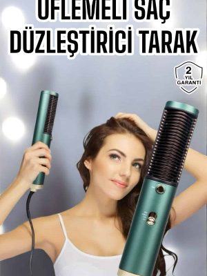 Fön Tarak Saç Düzleştirici Üflemeli Fön Makinesi Sıkı Dişli Taşınabilir