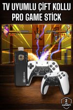 8K Android TV Gme Stick Video Oyun Konsolu Aile Retro 35000 Oyunlu Çift Kollu