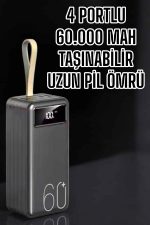 Powerbank 60.000 Mah Hızlı Şarj 4 Çıkışlı Uzun Şarj Süreli Dijital Göstergeli - Görsel 2