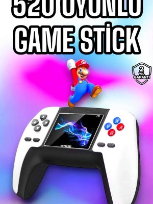 Game Stick 520 Oyunlu Retro Konsol Çocuklara Özel