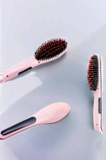 Fön Etkili Saç Düzleştirici Tarak Yıpranma Karşıtı Döner Kablo Isı Ayarlı - Görsel 4