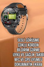 Akıllı Saat Bildirim Görme Sesli Görüşme Çoklu Kordon GPS Takibi - Görsel 2