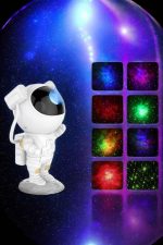 Astronot Bluetooth Hoparlör Gökyüzü Projektör Gece Lambası - Görsel 4