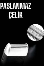 Tıraş Makinesi Islak Ve Kuru Kullanıma Uygun Kablosuz Taşınabilir - Görsel 4