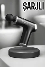 4 Başlıklı Darbeli Şarjlı Masaj Aleti Tabancası Kablosuz - Görsel 3