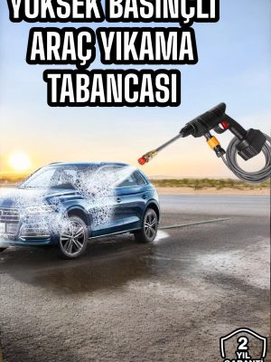 Bahçe ve Araba Yıkama Tabancası Su Basınçlı Hazneli Bataryalı Oto Yıkama