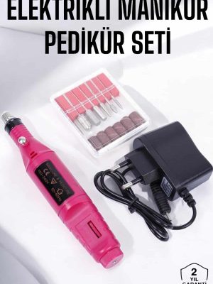 Elektrikli Manikür Pedikür Törpü Seti Protez Tırnak Nasır Temizleyici