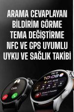 Akıllı Saat Bildirim Görme Amoled Ekran GPS Uyumlu Sesli Görüşme - Görsel 2