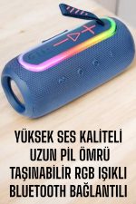 Kablosuz Bluetooth Hoparlör Uzun Pil Ömrü Taşınabilir - Görsel 2