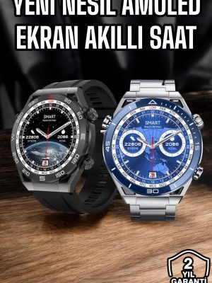 Akıllı Saat Yeni Nesil 2024 Model Metal Kordonlu Bluetooth Bağlantılı