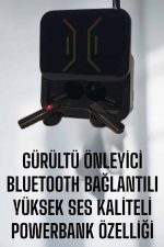 Powerbankli Bluetooth Kulaklık Yüksek Ses Kaliteli Kablosuz - Görsel 2