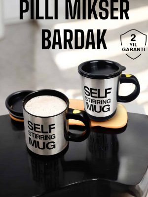 Mikser Kupa Yazılı Mug Bardak Karıştırma Özelliği