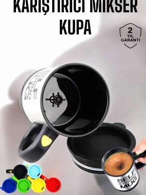 Yazılı Kupa Kendi Kendini Karıştıran Mikser Kupa Termos Bardak