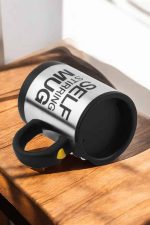 Yazılı Kupa Kendi Kendini Karıştıran Mikser Kupa Termos Bardak - Görsel 2