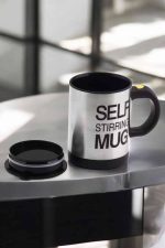 Yazılı Kupa Kendi Kendini Karıştıran Mikser Kupa Termos Bardak - Görsel 3