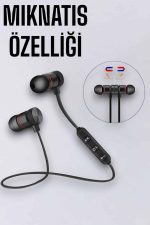 Kablosuz Sport Mıknatıslı Mikrofonlu Kulak İçi Kulaklık - Görsel 3