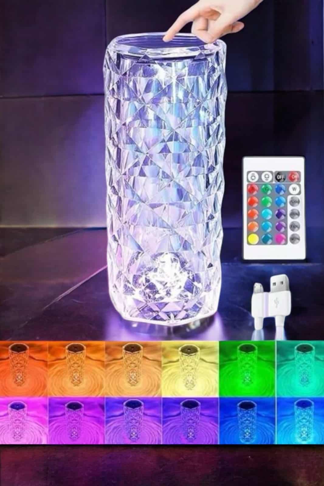 1216167_WhatsApp-Gorsel-2024-12-27-saat-05.20.01_74373b9d.jpg Gece Lambası Kristal Lamba Dokunmatik Şarjlı Hediyelik - Görsel 4
