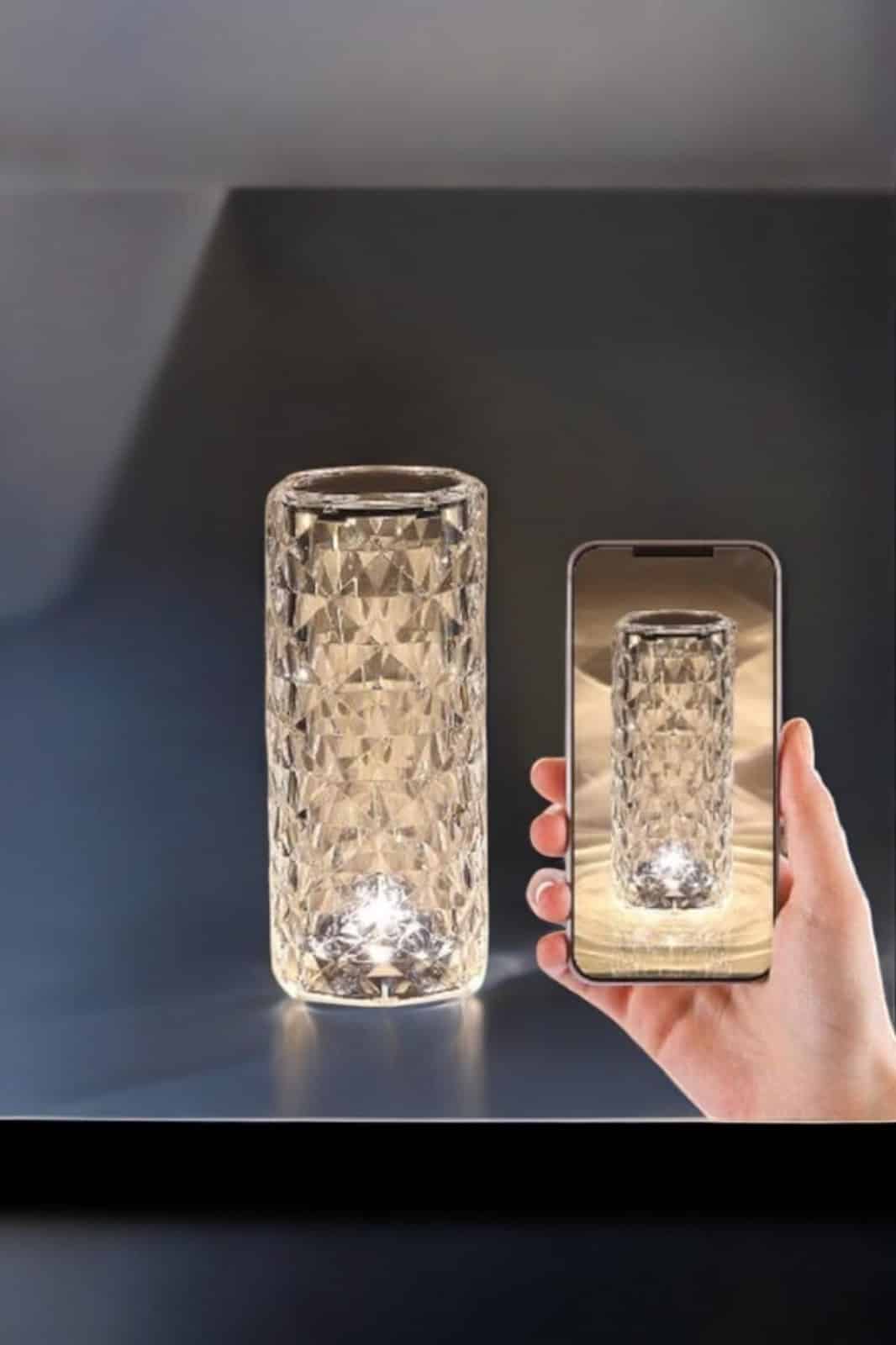 1216167_WhatsApp-Gorsel-2024-12-27-saat-05.20.01_85519f98.jpg Gece Lambası Kristal Lamba Dokunmatik Şarjlı Hediyelik - Görsel 5