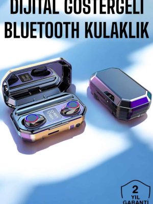 Dijital Göstergeli Bluetooth Bağlantılı Kulaklık Dokunmatik Kontrol