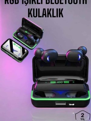 Powerbank Özellikli Kablosuz Bluetooth Kulaklık RGB Işıklı