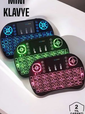 USB Bağlantılı Mini Q Klavye Işıklı Tüm Cihazlara Uyumlu