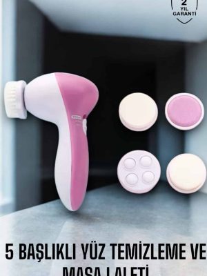 Taşınabilir Yüz Temizleme Cihazı Masaj, Peeling, Temizlik 5 Başlıklı