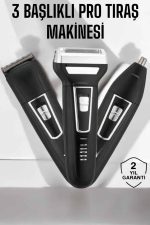 3 Başlıklı Profesyonel Tıraş Makinesi