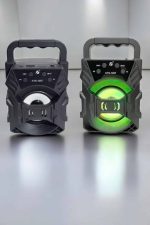 Taşınabilir Bluetooth Hoparlör Led Işıklı Uzun Pil Ömrü - Görsel 3