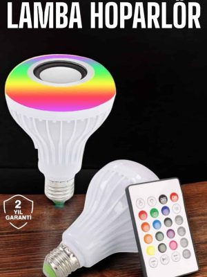 Kablosuz Bluetooth Hoparlör Led Lamba