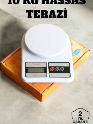 Hassas Terazi 10 kg Kapasiteli, Yüksek Hassasiyetli Dijital Mutfak Tartısı