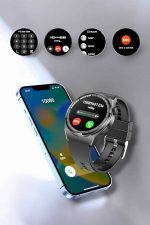 Akıllı Saat Sağlık ve Fitness Takibi Bluetooth Bağlantılı Dokunmatik Ekran - Görsel 4