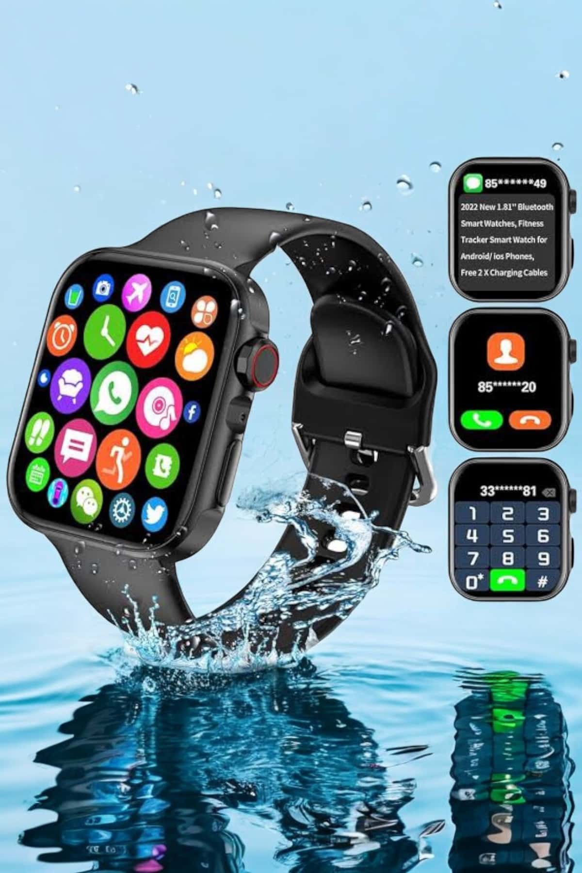 1216255_IMG_3532-Photoroom-1.jpg Akıllı Saat Bluetooth Bağlantı ve 24 Saat Sağlık İzleme GPS Arama Cevaplama - Görsel 5