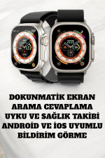 49MM Ekranlı, Kan Basıncı ve Adımsayar Özellikli Bluetooth Akıllı Saat - Görsel 4