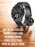 Çift Kordonlu Yüksek Çözünürlüklü Akıllı Saat Uyku İzleyici & Spor Modları - Görsel 3