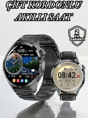 Çift Kordonlu Yüksek Çözünürlüklü Akıllı Saat Uyku İzleyici & Spor Modları