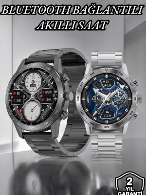 Suya Dayanıklı Dokunmatik Akıllı Saat Bluetooth 5.0, Sesli Asistan ve Sağlık Takibi