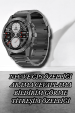 NFC ve Kablosuz Şarjlı Akıllı Saat EKG, Nabız & Spor Modları ile iOS ve Android Uyumlu - Görsel 5