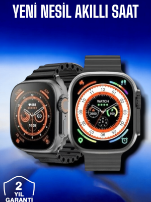 45 MM Gri Kasa Ultra Akıllı Saat Sesli Görüşme, Sağlık Takibi, Suya Dayanıklı