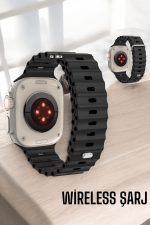 45 MM Gri Kasa Ultra Akıllı Saat Sesli Görüşme, Sağlık Takibi, Suya Dayanıklı - Görsel 2