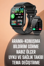 Yeni Nesil Akıllı Saat Arama Bildirimleri, Uyku & Kalp Atış Takibi - Görsel 4