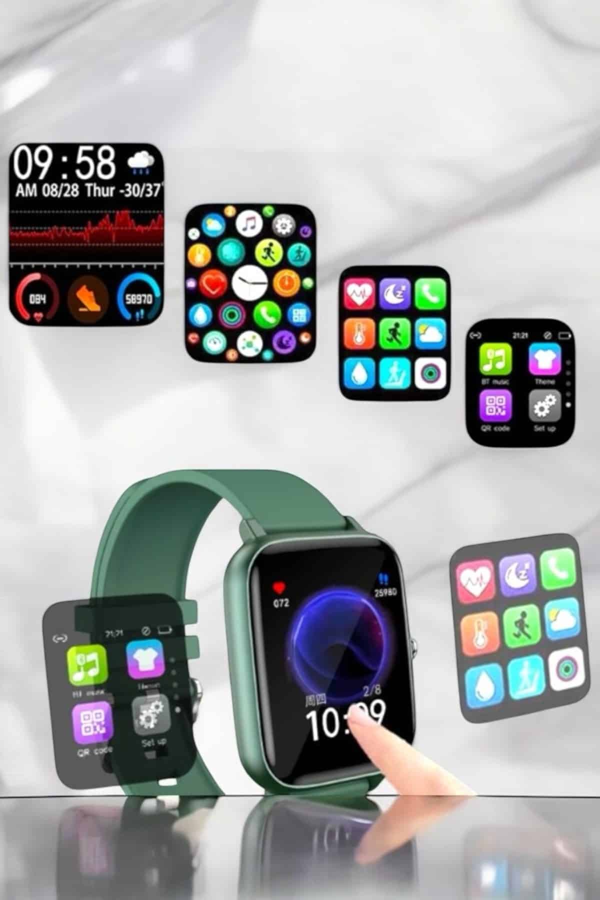 1216291_IMG_2897-Photoroom.jpg Titreşimli, Sağlık Takipli, Yeni Nesil Akıllı Saat 400mAh Batarya Kapasiteli - Görsel 3