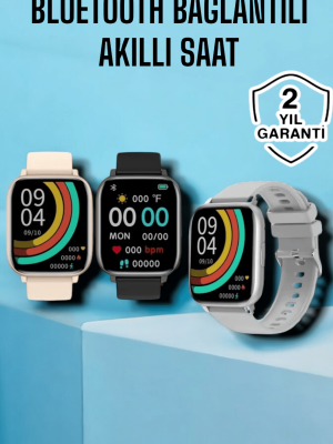 Titreşimli, Sağlık Takipli, Yeni Nesil Akıllı Saat  400mAh Batarya Kapasiteli