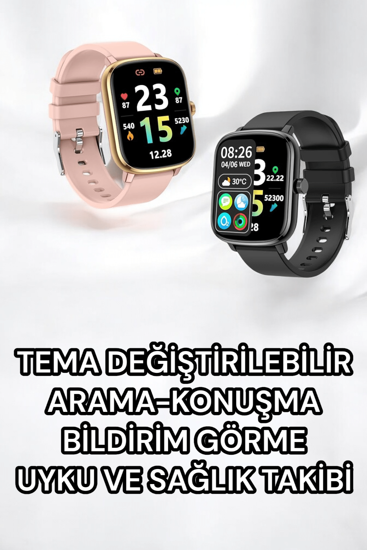 1216291_IMG_2915-Photoroom.png Titreşimli, Sağlık Takipli, Yeni Nesil Akıllı Saat 400mAh Batarya Kapasiteli - Görsel 5