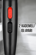 Tüm Saç Tiplerine Uygun, İki Kademeli Hız Ayarlı Fön Makinesi - Görsel 3