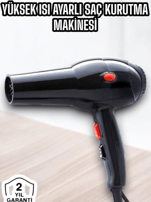 2200 Watt Profesyonel Saç Kurutma Makinesi Güçlü ve Dayanıklı Tasarım