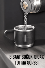 500 ml Kapasiteli Taşınabilir Basınçlı Termos Seti Günlük Kullanım için İdeal - Görsel 5