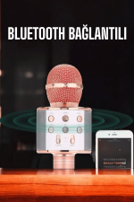 Kablosuz Bluetooth Karaoke Mikrofon USB ve AUX Girişli, Yüksek Ses Kalitesi - Görsel 5
